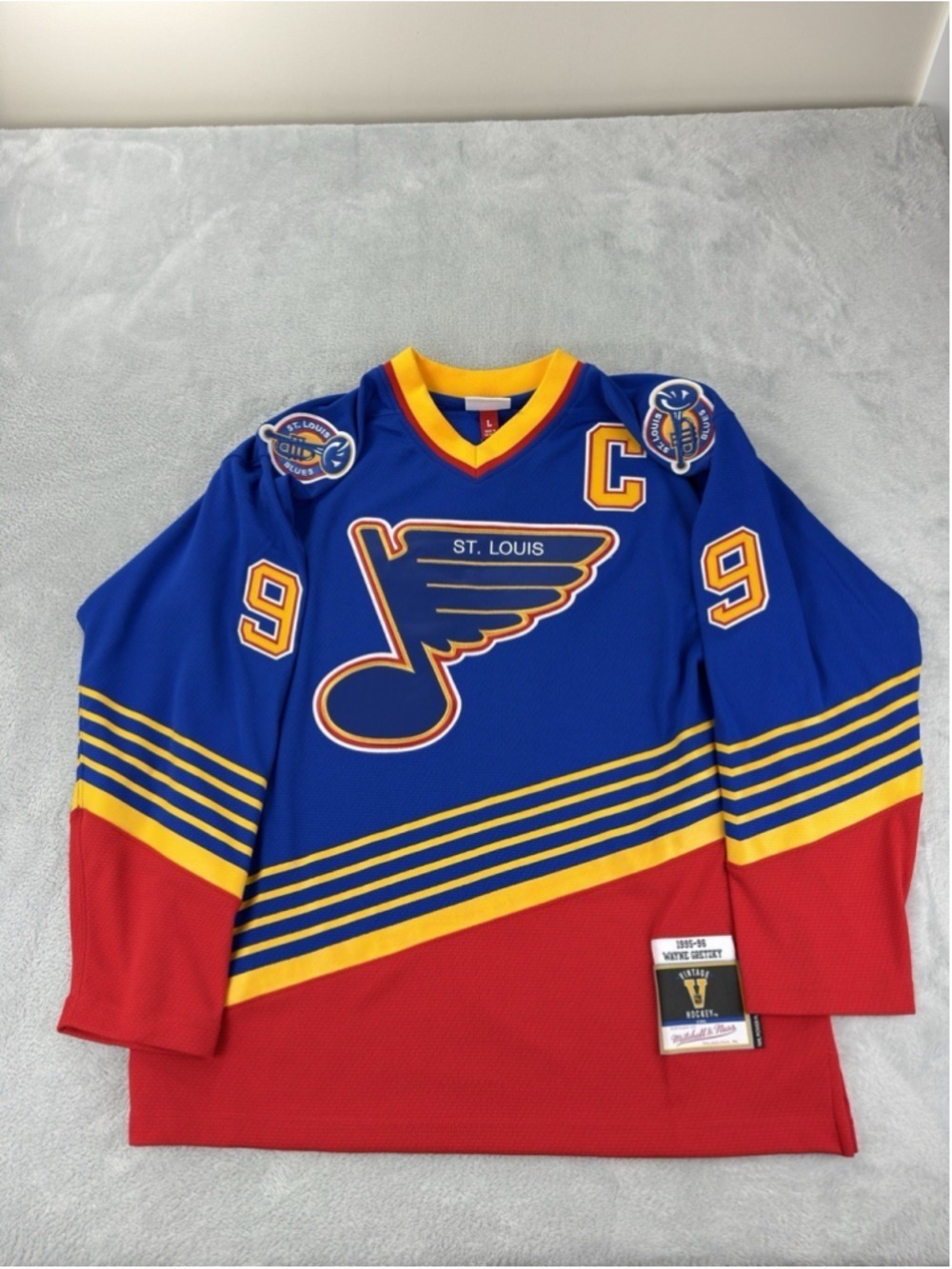 Mitchell And Ness NWT Men's Sz L Wayne Gretzky 1995/96 St Louis Blues Jersey #99